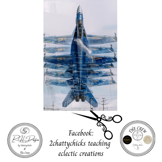 Découpage Blue Angels Jet Motion Foto Seidenpapier (Von Creator hochgeladen)