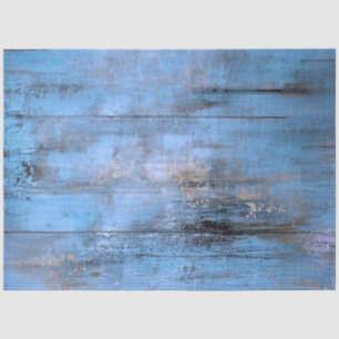Decoupage Blue Toned Weathered Blue Planks Seidenpapier