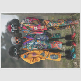 Decoupage Boho Hippie Standard Poodles Seidenpapier