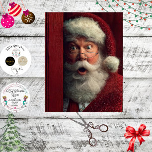Découpage Böse oder Braver Nikolaus beim Spannen Seidenpapier