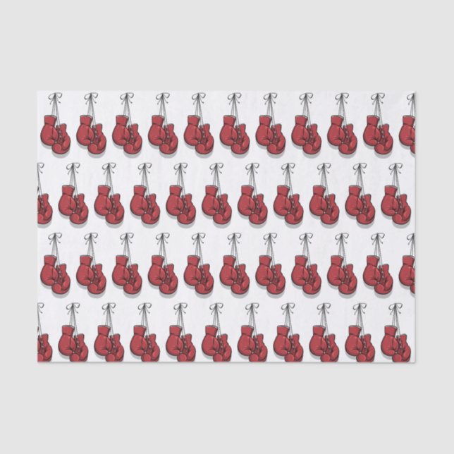 Decoupage Boxing Birthday Red Gloves Seidenpapier (Vorderseite)