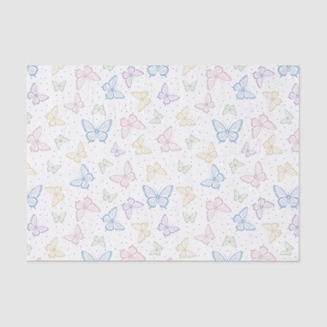 Decoupage Butterfly Geburtstagsdusche Hochzeit Seidenpapier (Vorderseite)