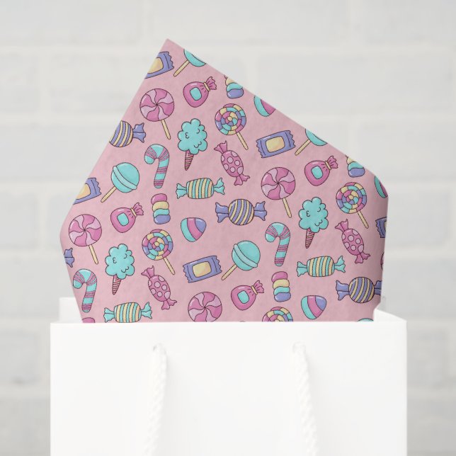 Decoupage Candy Pink Seidenpapier (Geschenktüte)