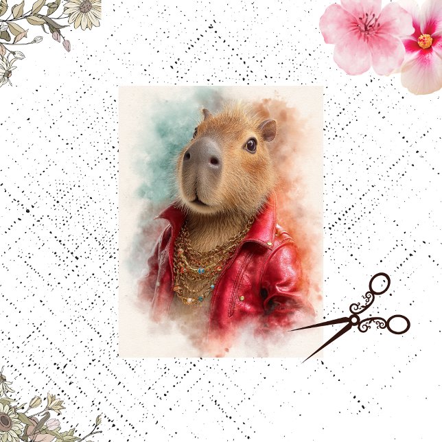 Decoupage Capybara Urban Jungle Chic Seidenpapier (Von Creator hochgeladen)
