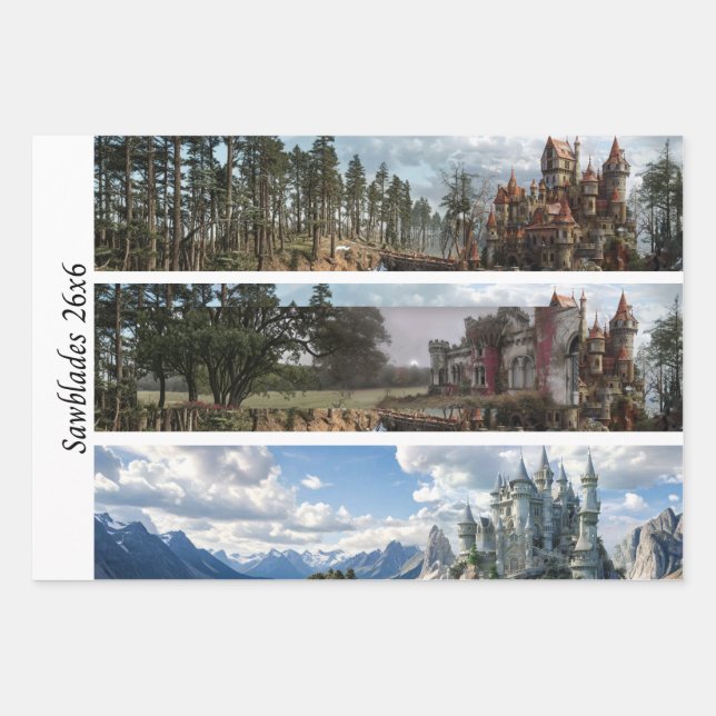 Decoupage Castle Ireland for Signs & Handsaws  Geschenkpapier Set (Vorderseite)