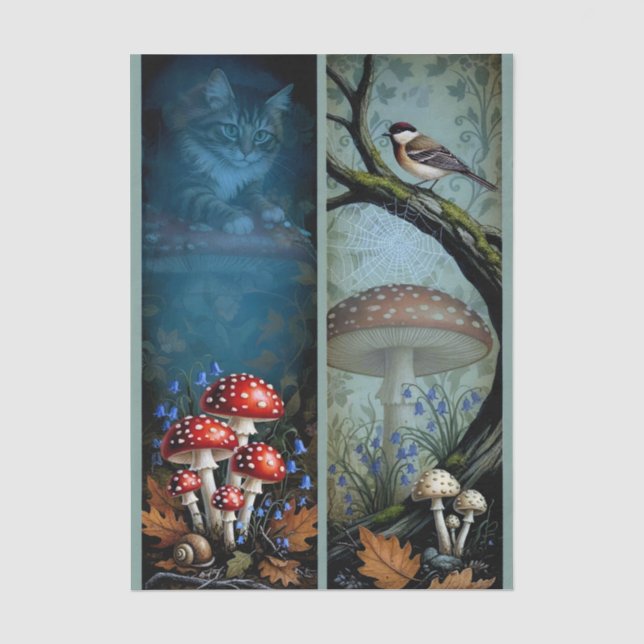 Decoupage Celestial Kitten Seidenpapier (Vorderseite)