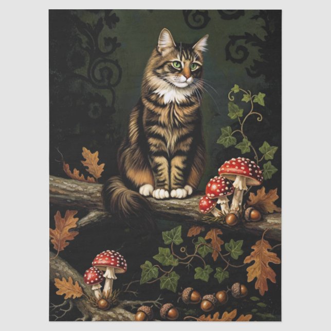 Decoupage Celestial Kitten Seidenpapier (Vorderseite)