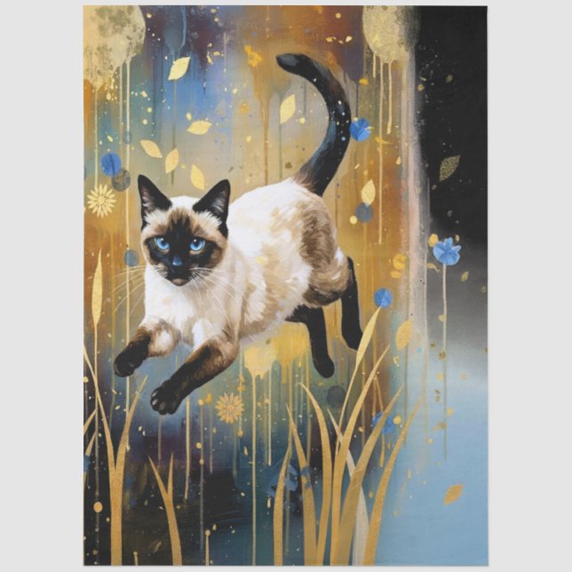 Decoupage Celestial Kitten Seidenpapier (Vorderseite)