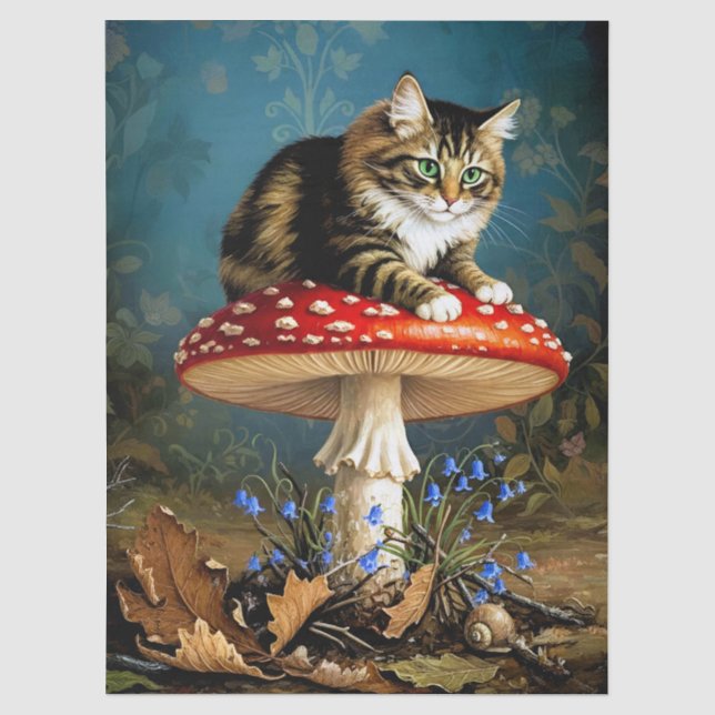 Decoupage Celestial Kitten Seidenpapier (Vorderseite)