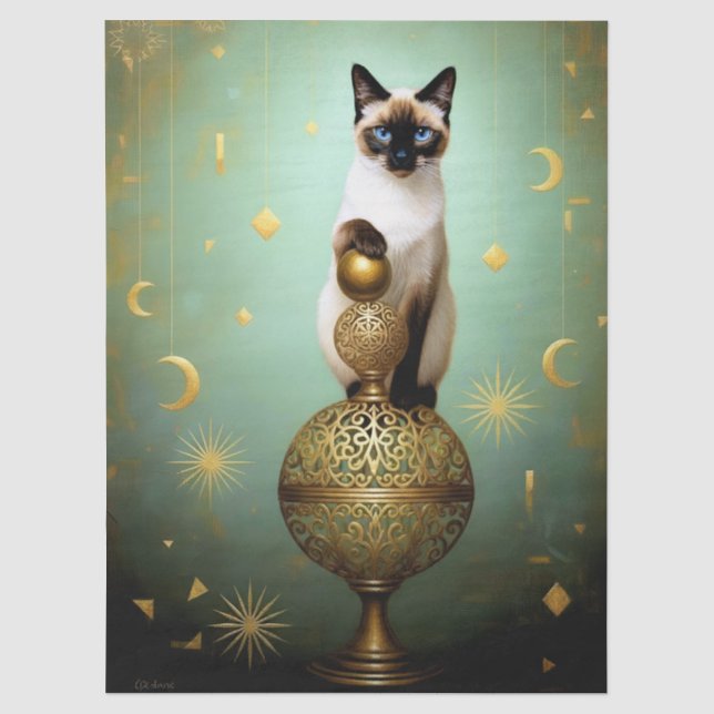 Decoupage Celestial Kitten Seidenpapier (Vorderseite)