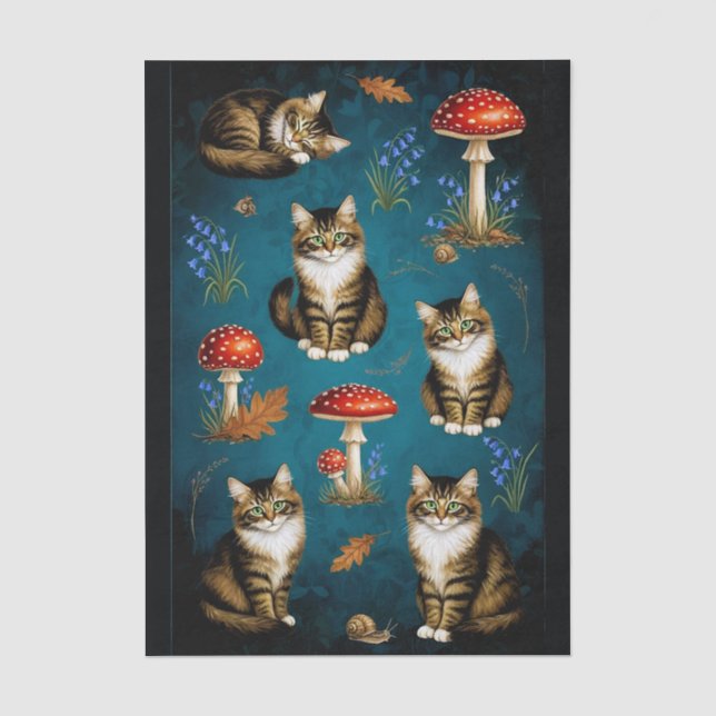 Decoupage Celestial Kitten Seidenpapier (Vorderseite)