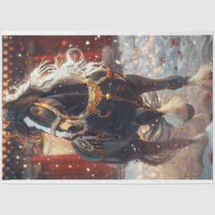 Decoupage Christmas Horse Seidenpapier