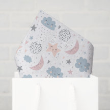 Decoupage Clouds Moon Starry Sky Baby Dusche