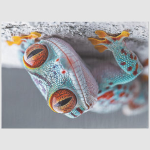 Decoupage Colorful Gecko Lizard Sprichwort Seidenpapier