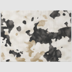 Decoupage Cowhide Schwarz-weiß Brown Muster Seidenpapier