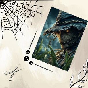Decoupage Creepy Scarecrow Gothic Style Seidenpapier