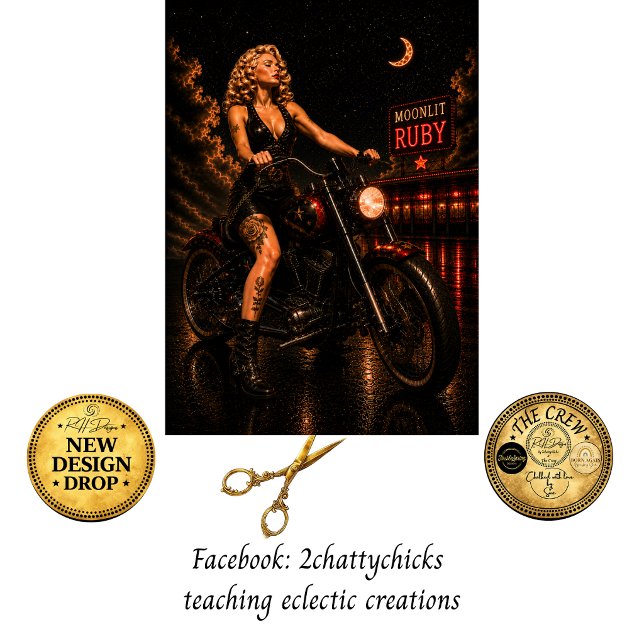 Decoupage Crimson Moon passt zu Moonlit Ruby  Seidenpapier (Von Creator hochgeladen)