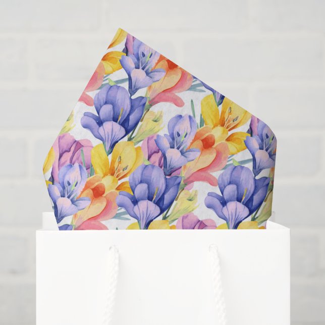 Decoupage Crocus Blume Floral Geburtstag Seidenpapier (Geschenktüte)