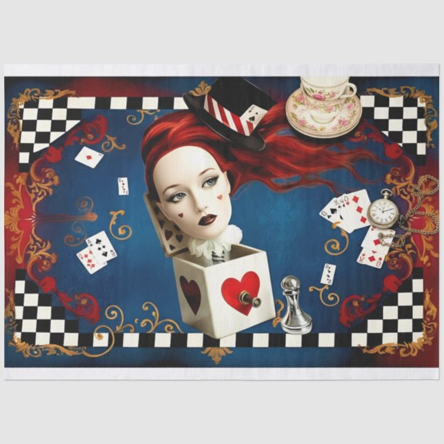 Decoupage Curious Wonderland Seidenpapier (Vorderseite)