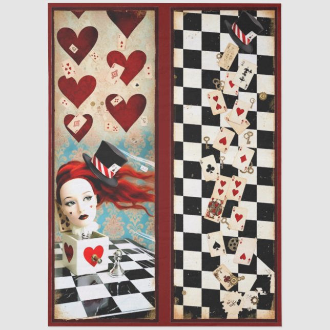 Decoupage Curious Wonderland Seidenpapier (Vorderseite)