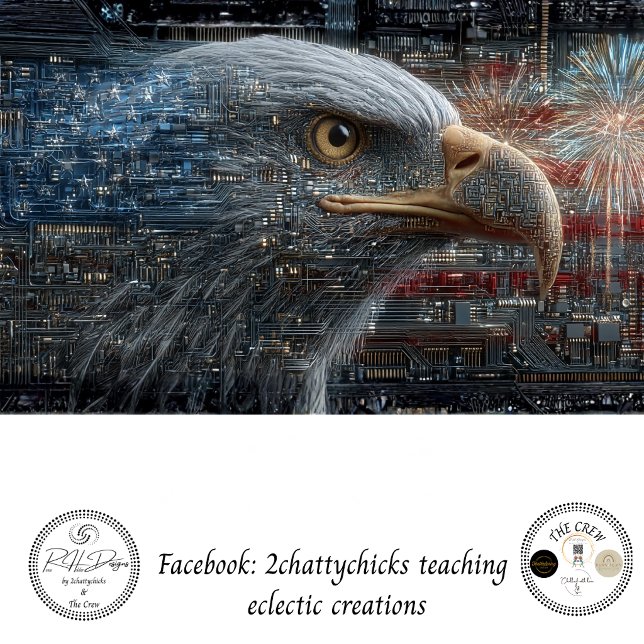 Decoupage des 250. Cyber Eagle Kunstwerks Seidenpapier (Von Creator hochgeladen)