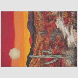 Decoupage Desert Sunset Symphony Design Seidenpapier