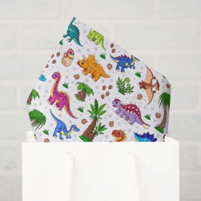 Decoupage Dinosaur Geburtstagsparty Babydusche Seidenpapier (Geschenktüte)