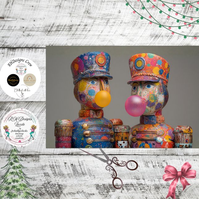 Decoupage Dot Drop Duo Bubblegum Nutcrackers  Seidenpapier (Von Creator hochgeladen)