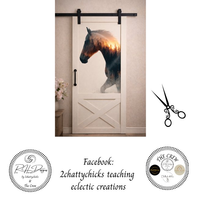 Decoupage Double Exposure Rustic Horse Wall Decor Seidenpapier (Von Creator hochgeladen)