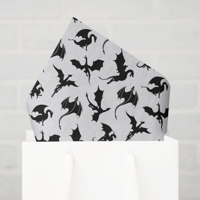 Decoupage Dragon Seidenpapier (Geschenktüte)