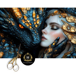 Decoupage Dragon Verzauberte Kunst der Frau Seidenpapier