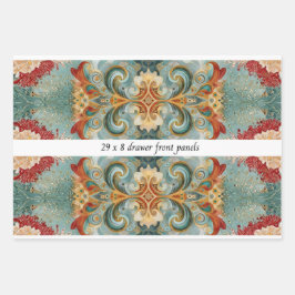 Decoupage Drawer Front 29x8 Mixed Media Geschenkpapier Set