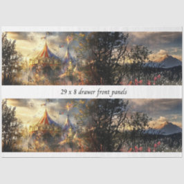 Decoupage Drawer Front Big Top Carnival Panel  Seidenpapier