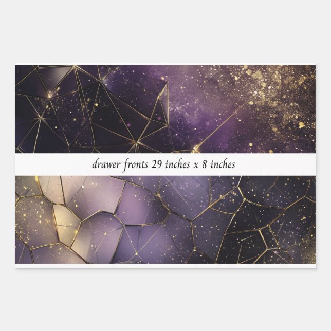 Decoupage Drawer Fronts 29x8 Geometric Cosmic  Geschenkpapier Set (Vorderseite)