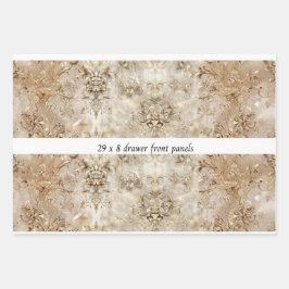 Decoupage Drawer Panel Motif Beige Design Geschenkpapier Set