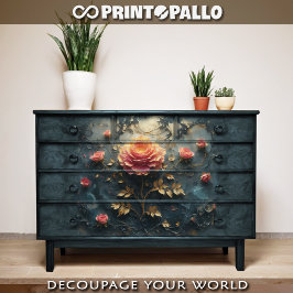 Decoupage - Dreamähnliche Rose - Seidenpapier