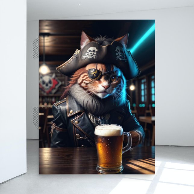 Decoupage - Eine Piratenkatze in Lederbekleidung - Seidenpapier (Von Creator hochgeladen)