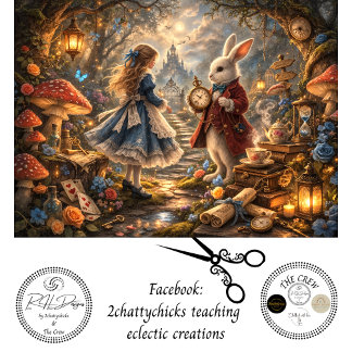 Decoupage Enchanted Woodland Girl & Rabbit  Seidenpapier