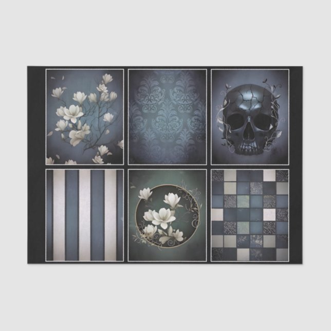 Decoupage/Ephemera Sheet Vitnage Gothic Style  Seidenpapier (Vorderseite)