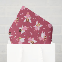 Decoupage Fairy Birthday Party Pink Seidenpapier