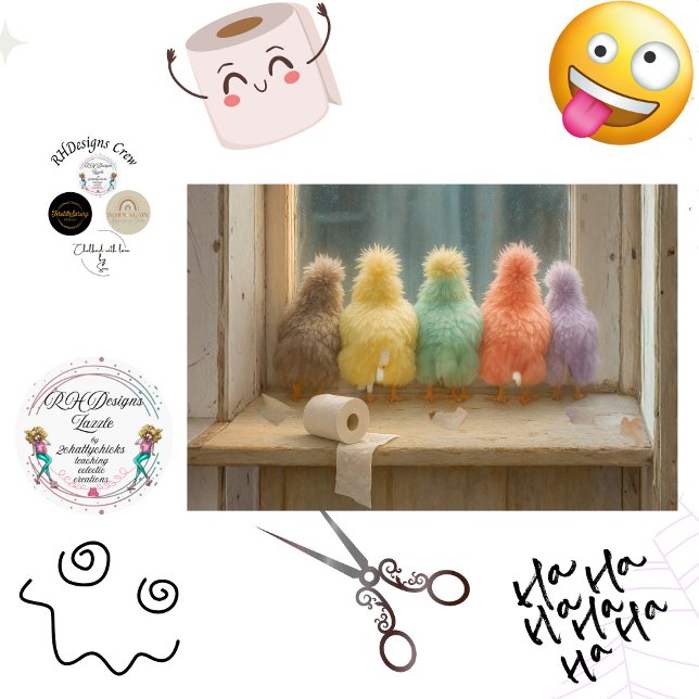 Decoupage Farmhouse Chicks Bathroom Toilet Paper Seidenpapier (Von Creator hochgeladen)