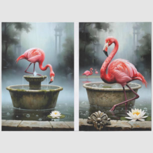 Decoupage Flamingo Collection Seidenpapier