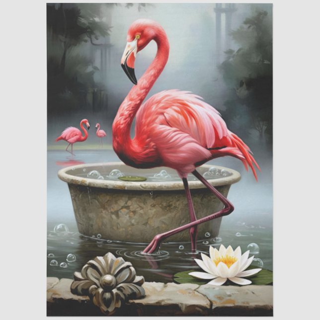 Decoupage Flamingo Collection Seidenpapier (Vorderseite)
