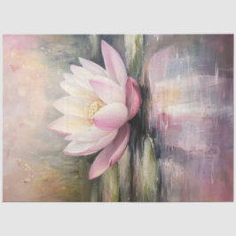 Decoupage Floating Lotus Water Surface Seidenpapier