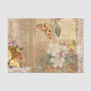 Decoupage Floral Botanic Vintag Seidenpapier
