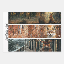 Decoupage Fox Forest Scenes Handsaw Panels Geschenkpapier Set