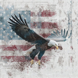 Decoupage Freiheit im Flug 4. Juli  Seidenpapier