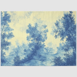 Decoupage French Landcape Blue White Palette Seidenpapier