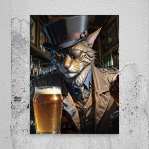 Decoupage - Gangster-Einäugige Katze mit Augenklap Seidenpapier