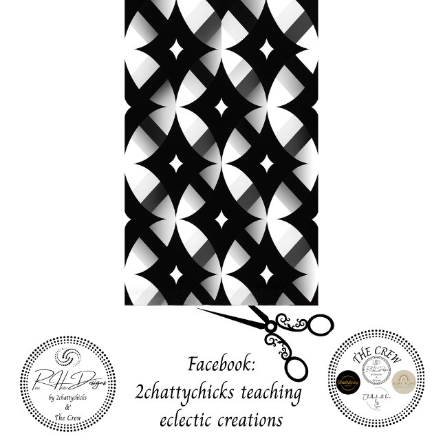 Decoupage Geometric Black White Abstract Pattern  Seidenpapier (Von Creator hochgeladen)
